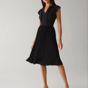 WHBM White House Black Market Soft Midi Dress in Black.  NWT. Size 8,10,12